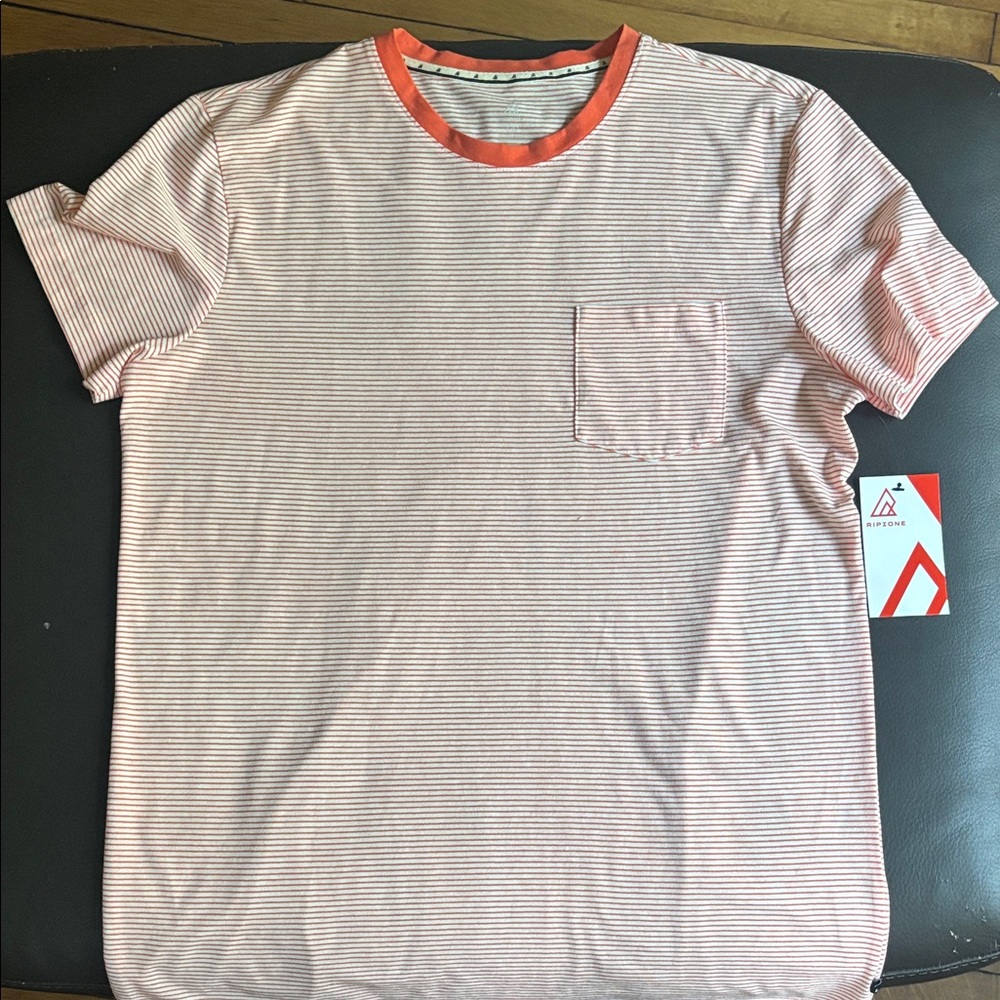 Ripzone Men's Orange Striped T-Shirt NWT